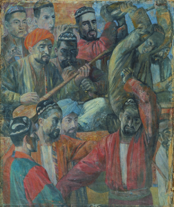 Tadzhic orchestra. 1934-1935. Oil, canvas. 140х117. SRM.