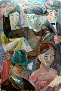1950-s. Oil, cardboard. 52,5x34.