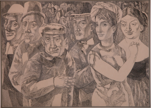 Вечерние прогулки. Комедия. 1962. Б., тушь, перо.