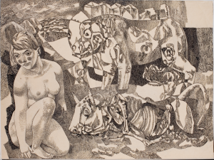Их вожделение и их конец. Из цикла "Не забывать". 1964. Б., тушь, перо. 59,4х79,3. ГТГ.