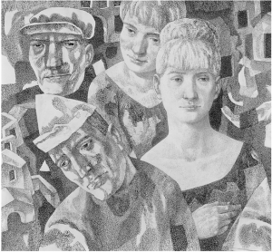 Дамы и короли (Четыре роли). 1969. Б., тушь, перо. 61,5х66,5.