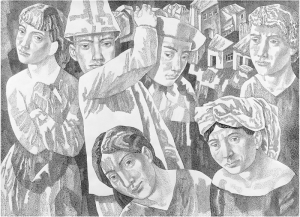Дорога. 1983. Б., тушь, перо. 63х87,5.