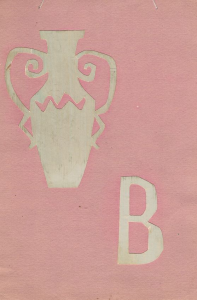 Алфавит. Буква "В". Конец 1960-х-нач.1970-х. Цв. б., цв. картон.